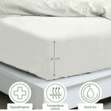 Bamboo Fitted Sheet  - IVORY 160/180cm