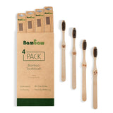 Bamboo Toothbrushes 4 pcs